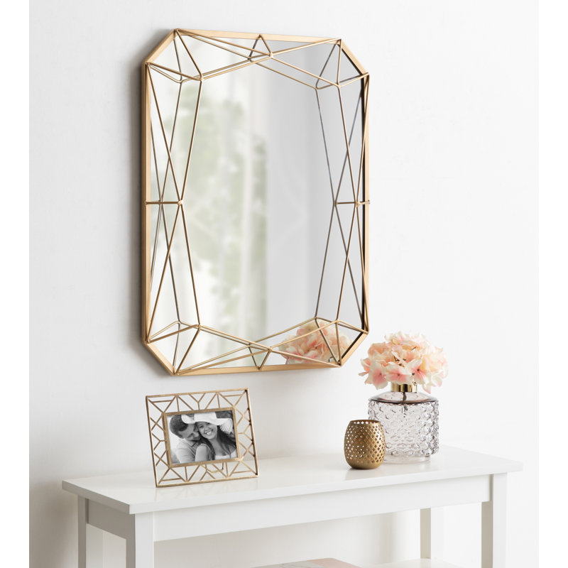 Everly Quinn Winfred Geometric Shaped Glam Wall Mirror & Reviews Wayfair